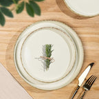 AmorArc Ceramic Dinnerware Sets for 6, 18 Pieces Handpainted Plates and Bowls Set with Rustic Terracotta Underside, Scratch Resistant Stoneware Dishes Set, Dishwasher & Microwave Safe