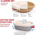 Sourdough Starter Kit – 24oz Starter Jar, 2 Cotton Rope Banneton Proofing Baskets, Magnetic Bread Lame for Scoring – Gift for Bakers & Complete Sourdough Bread Baking Set