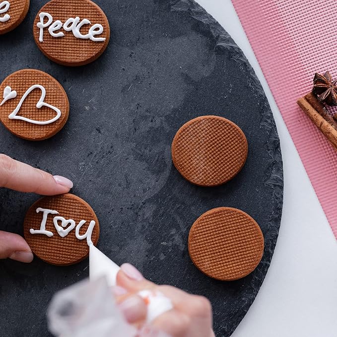 AMYONE Perforated Baking Mats, 2 PCS Pink Eclair Silicone Mat for Half Sheet, Non-Stick Reusable Oven Liners for Making Bread/Pizza/Pastry/Cookie 11 5/8" x 16 1/2", Sakura Pink