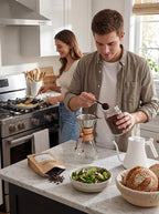 AGOGO Pour Over Coffee Maker Glass - 6/8/10 Cup Barista Kit with 304 Stainless Filter for Home, Office, Camping, Cafes - Easy Clean Coffee Dripper Set (Rag&Brush Included) (6 Cup/20 oz)