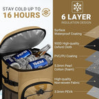 Cooler Backpack, Lightweight and Soft Backpack Cooler for Men Women, Insulated Lunch Bag for Camping Traveling Hiking