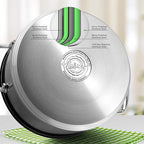 NutriChef 19-Quart Stainless Steel Stockpot – 18/8 Food Grade Heavy-Duty Induction-Compatible Pot with See-Through Lid, Ideal for Stews, Broths, Simmering & Soups, Dishwasher Safe – NCSP20