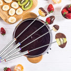 15pcs 9.6 Inch Fondue Sticks Stainless Steel Barbecue Fruit Dessert Forks with Heat Resistant Handle for Roast Meat Chocolate Dessert Cheese Marshmallows