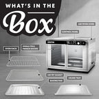 Gourmia French Door Digital Air Fryer Oven - 25-Quart XL Capacity, 12 Presets, Touchscreen, FryForce 360° Tech, Dehydrate, Proof, Slow Cook, Fits 13” Pizza, 1700W, Stainless Steel