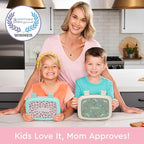 Bentgo Kids Prints Leak-Proof, 5-Compartment Bento-Style Kids Lunch Box - Ideal Portion Sizes for Ages 3-7, Durable, Drop-Proof, Dishwasher Safe, & PFAS & BPA-Free Materials (Leopard)