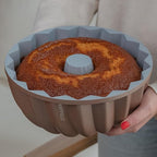 10 Cup Fluted Tube Cake Pan Nonstick, PFOA Free Fluted Cake Pan for Baking, Pound Cake Mold for Oven, Cake Molds And Cake Pans, Tube Mold, Pound Tin (Classic)