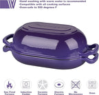 Enameled Cast Iron Sourdough Bread Oven, Dutch Oven, Loaf Cast Iron Bread Pan for Homemade Bread Baking, Meatloaf Pan with Lid, 5QT, Purple