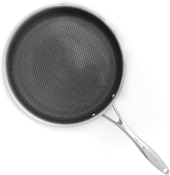 DELUXE Hybrid Ceramic Nonstick Griddle Pan,12-Inch,Stay-Cool Handle,Dishwasher&Oven Safe,Induction-Ready,PFOA Free Compatible with All Cooktops