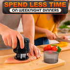 Meat Tenderizer Tool - Convenient Chicken Tenderizer Tool with 56 Sharp Stainless Steel Needle Blades, Safety Lock & Cleaning Brush, Dishwasher Safe - for Beef, Steak, Fish, Meat & Poultry Tenderizers