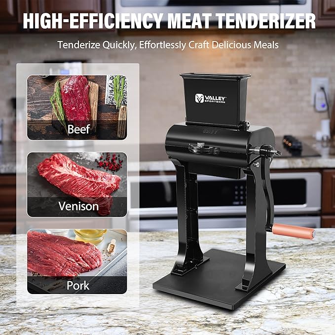 Manual Meat Tenderizer Machine, Stainless Steel Meat Cuber Tenderizer Machine for Beef and Chicken