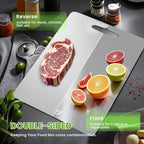 New Titanium Cutting Board-100% Pure Titanium Cutting Boards For Kitche,Easy to clean, Double-sided food-grade Cutting Board For Meats, Fruits And Vegetables（18 * 12）