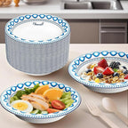 20 oz 180 Pack Paper Bowls Bulk, Soak Proof Heavy Duty Paper Bowls, Cut Proof Small Soup Bowl, Disposable Bowl for Party, Birthday and Picnic