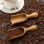 Large Coffee Scoop Shovel, 3pcs Wooden Scoop for Jars, 5.9″ Big Ground Coffee Scoop Measuring Spoons for Coffee, Tea, Powder- Multifunctional Kitchen Scoop for Bath Salts,Laundry (Acacia Wood)