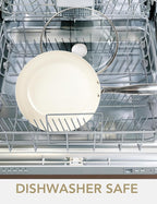 MICHELANGELO Small Frying Pan with Lid, 8 Inch Non Stick Fry Pan, Non Toxic Ceramic Skillet, Oven Safe, Induction Compatible, White