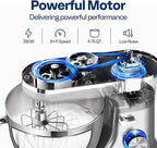VIVOHOME 4.75 Quart Stand Mixer, 8 Speed Kitchen Electric Food Mixer, Household Stand Mixer for Baking, Cake, Bread with Beater, Dough Hook, Wire Whip and Egg Separator, Silver