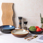 LERATIO Pasta Bowls,Ceramic 38oz Pasta Bowls,9.0" Reactive Glaze Pasta Bowl Set of 4,Microwave & Dishwasher,Oven Safe,Large Wide Serving Bowls for Salad, Dessert,Pizza,Fruit -Colorful