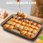 9x13 Baking Pan with Lid, Non Stick Sheet Pans for Baking, Rectangle Cake Pan Carrier with Lid and Handle