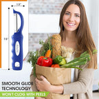 Spring Chef Premium Swivel Vegetable Peeler, Soft Grip Handle and Ultra Sharp Stainless Steel Blades - Perfect Kitchen Peeler For Veggie, Fruit, Potato, Carrot, Apple - Sapphire