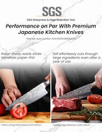 Damascus Kitchen Knife - VG-10 67-Layer Genuine Damascus Chef Knife, SGS Lab-Verified Sharpness & Edge Retention, Ergonomic Balanced Handle, Ideal for Home Use & Gifting