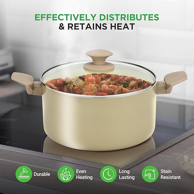 Nutrichef 54-Piece Marble Non-Stick Cookware and Bakeware Set, Professional Home Kitchen Collection with Multi-Sized Pots and Pans Set, and Heat-Resistant Tools