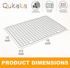 2PCS Cooling Racks for Cooking and Baking - 10" x 15"Heavy Duty Stainless Steel Wire Rack for Baking, Grilling, Roasting - Oven & Dishwasher Safe - Fits Jelly Roll Sheet Pan-Silver