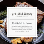 Merten & Storck Pre-Seasoned Carbon Steel 8” Frying Pan Skillet, Use on Induction, Stove and Grill, Durable, Even-Heating, for Searing, Grilling, Oven Use, and Campfire, Indoor/Outdoor