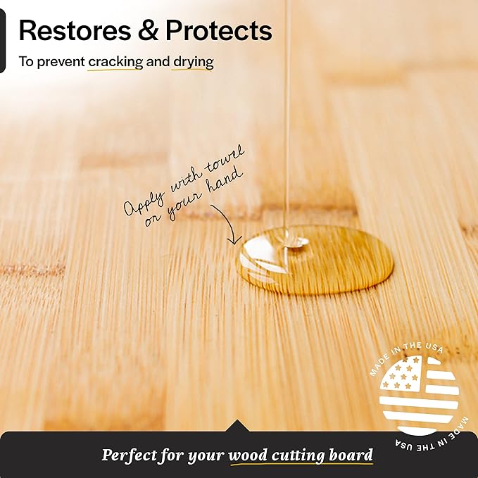 Thirteen Chefs Mineral Oil - 64oz Food Grade Conditioner for Wood Cutting Board, Countertop & Butcher Block, Lubricant for Knife or Meat Grinder - Safe USP Finish on Marble, Soapstone