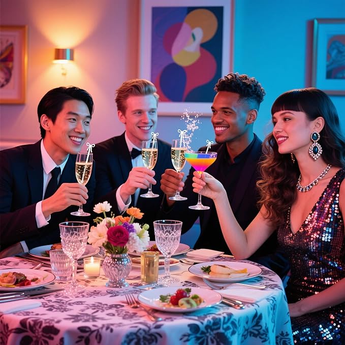 20 pcs Bow Drink Stirrers, Acrylic Drink Stirs for Bow Themed Party Decoration, Coquette Birthday Cocktail Wedding Decorations Party Favors (white)