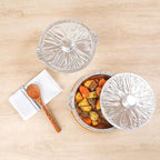 Foil Lux 3.5 Quart Pans And Lids, 100 Disposable Pots With Lids - Oven-Ready, Stove Compatible, Aluminum Foil Baking Pans, Freezable, For Outdoor Camping, Vacation, Picnic, And More - Restaurantware