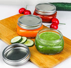 Mason Jars, 8 OZ, Wide Mouth, 12 Pack with Lids and Bands, Glass Canning Jars for Canning, Pickling, Preserving, Jam, Honey, Wedding Favors, Shower Favors (12 Pack, Clear)