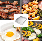 Onlyfire Stainless Steel BBQ Cooking Griddle, Universal Flat Top Griddle for Most Charcoal/Gas Grills, Camping, Tailgating, and Parties, 12.5"×16"