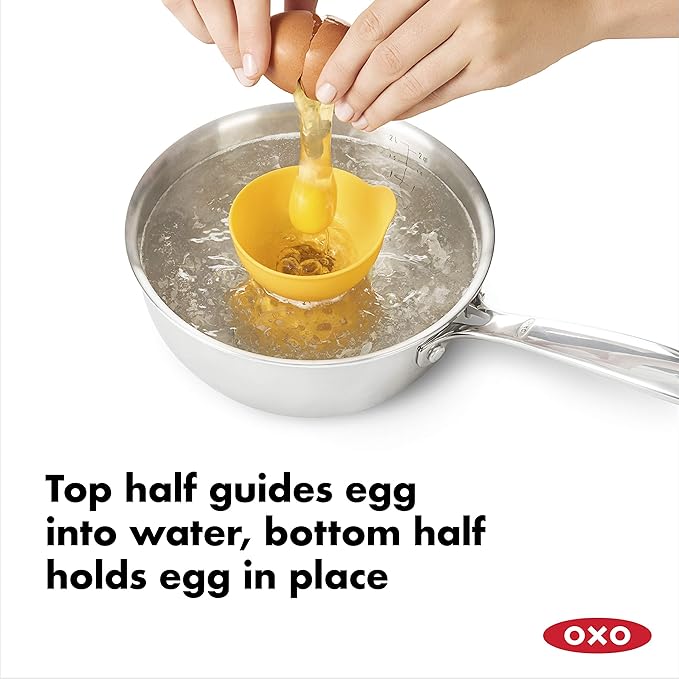 OXO Good Grips 2 Piece Silicone Egg Poaching Set, One Size, Yellow