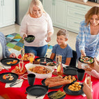 32Pcs Black Plates and Bowls Sets,Lightweight Plastic Dishes Set for 8,Unbreakable Dinnerware Sets,Reusable Plates Set,Dishwasher and Microwave Safe, Dish Sets for Outdoor Camping,RV