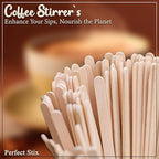 Perfect Stix Wooden Coffee Stirrer Stix, 5" Length (Pack of 1,000)