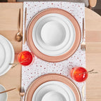 Karaca Salvare 18-Piece Bone China Dinnerware Set for 6 – Dishwasher Safe, Includes Dinner Plates, Side Plates, and Soup Bowls – Elegant White Dinner Set