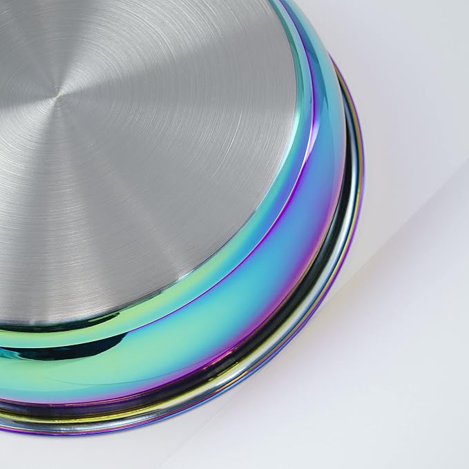 The Magical Kitchen Collection - Iridescent Rainbow Cookware Set - Premium Heavy Duty Stainless Steel and Titanium Pots & Pans Set - Rust Proof, Induction Stove & Oven-Safe (10 Piece)