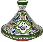 Moroccan Handmade Serving Tagine Exquisite Ceramic With Vivid colors Original Medium 10 inches Across