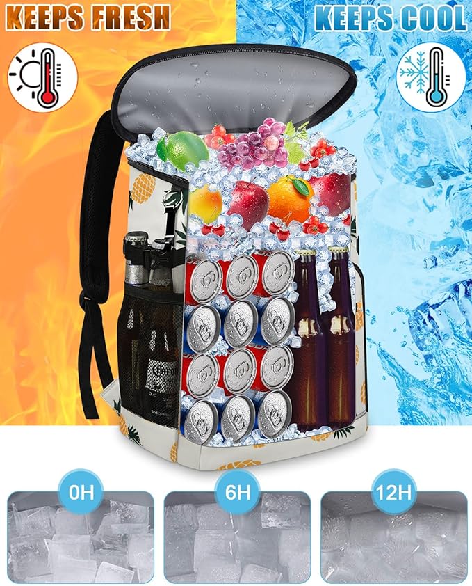 Cooler Backpack Insulated Leakproof Waterproof Backpack Cooler Bag 30/45 Cans, Large Capacity Lightweight Travel Camping Beach Backpack Cooler Ice Chest for Men and Women