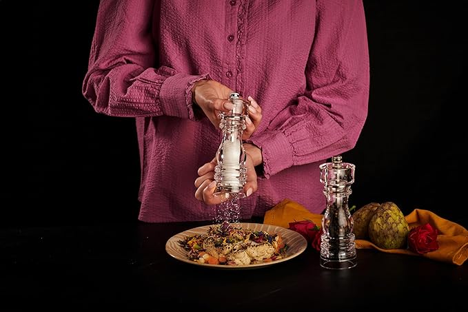 Cole & Mason London Refillable Spice Mill - Kitchen & Home Accessory - Table Salt Grinder - Salt Mill with Ceramic Mechanism - 7", Acrylic