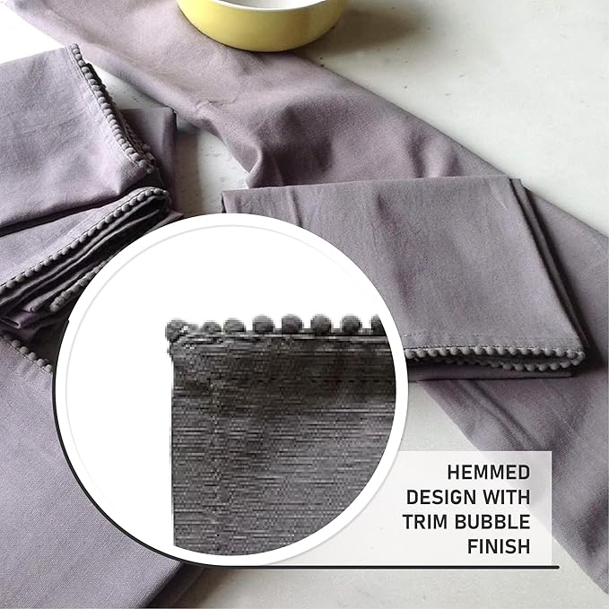 Hand Towels 100% Cotton Solid Kitchen Dish Cloths 18"x 28", Grey, Pack of 6 Decor Kitchen Hand Towel Reusuable Dish Towel for Cleaning & Drying Tea Towels Set with Hanging Loop