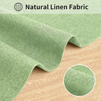 Cloth Placemats, Set of 6 Heat-Resistant Cotton Linen Blend Double Layered Machine Washable Place Mats, Wrinkle Free Thick Fabric Dining Table Mats for Indoors & Outdoors (Grass Green, 6)