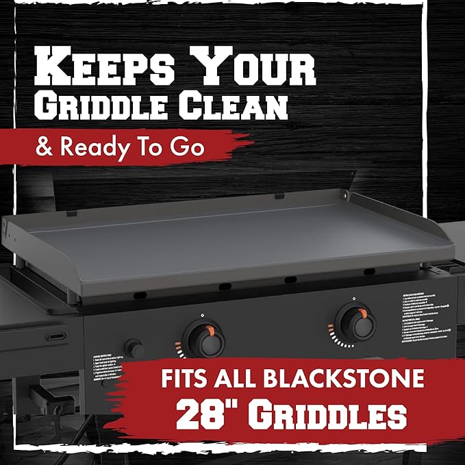 KITCHEN PERFECTION 28" Premium Silicone Griddle Cover Mat for Blackstone Griddle 28 Inch - Hermetic Protection from Rust & Debris All Year, Fits All Blackstone 28 Inch Models - Food Grade Silicone