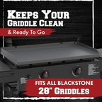 KITCHEN PERFECTION 28" Premium Silicone Griddle Cover Mat for Blackstone Griddle 28 Inch - Hermetic Protection from Rust & Debris All Year, Fits All Blackstone 28 Inch Models - Food Grade Silicone