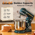 Kitchen in the Box Stand Mixer, 3.5 QT Small Kitchen Electric Stand Mixers, 10-Speed Portable Lightweight Dough Mixer for Daily Use with Egg Whisk, Dough Hook, Beater (Dark Green)
