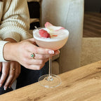 MORA PURE The Lyra Coupe Glass Set of 4, 7oz Handblown Premium Crystal Classic Cocktail Glasses for Martini, Champagne, Mixology, Home Bar, Fancy Margarita, Gin&Tonic, Drinking, etc. For Mixologists