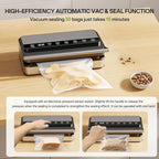 85Kpa Food Vacuum Sealer with Digital Timer, Built-in Cutter, and Storage Box