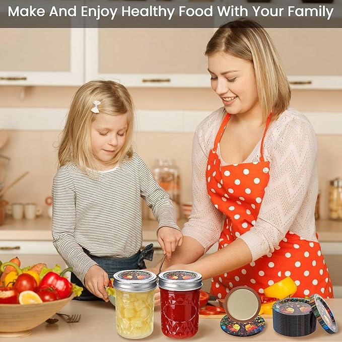 50Pcs Canning Lids Regular Mouth, Superb Canning Lids Not Easy to Rust Excellent Air Tightness, Thick Mason Jar Lids Prevent Warping - Food Grade Material (Red)