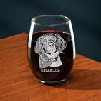 Personalized Dog Whiskey Glass - Engraved Pet Portrait Bourbon Glass - Christmas, Birthday Gifts for Men, Dog Dad - Pet Memorial Gifts, Pet Loss Gifts