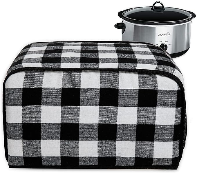 BAGSPRITE Slow Cooker Cover Compatible with Crock Pot and Hamilton Beach 6 7 8 Quart Slow Cooker, Oval Dust Cover, Appliance Covers