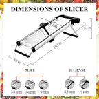 GROA Mandoline Slicer For Kitchen- Mandolin Potato Slicer Onion Slicer Veggie Slicer Tomato Slicer in Kitchen Essentials with Resistant Gloves- Adjustable Stainless Steel Vegetables Slicer Food Slicer